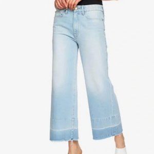 1.state  One State High Waist Corsica Wash Wide Crop Baggy Jeans Size 24 NWT